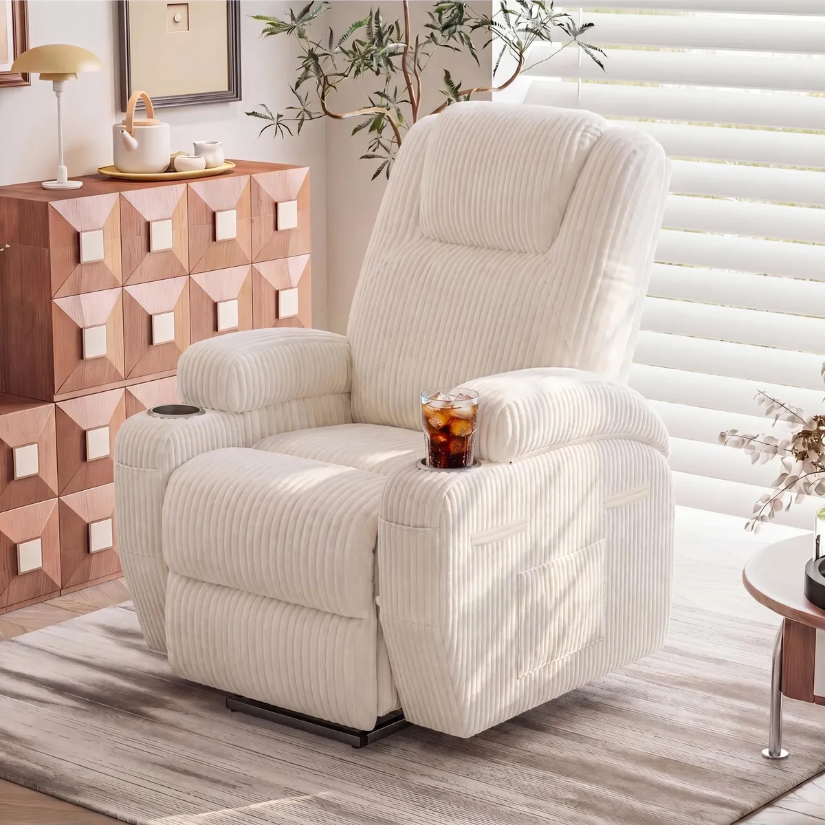 Power Lift Recliner, White