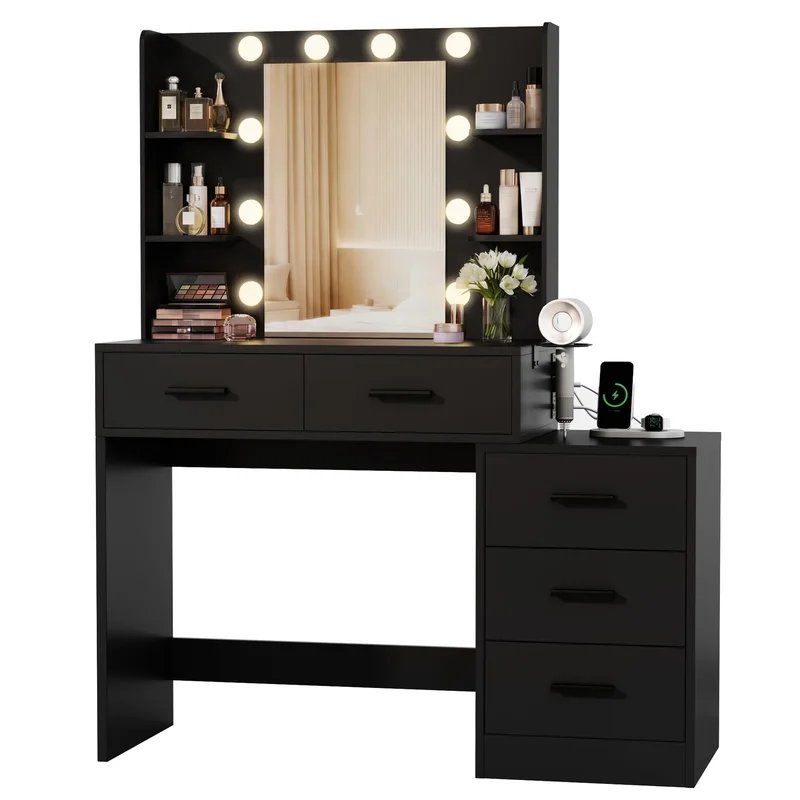 Furmax Three-Light Makeup Vanity, , product photo