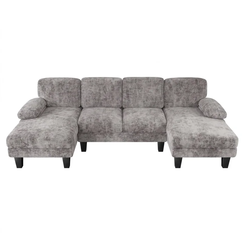 Furmax U-Shaped Sectional, Grey, product photo
