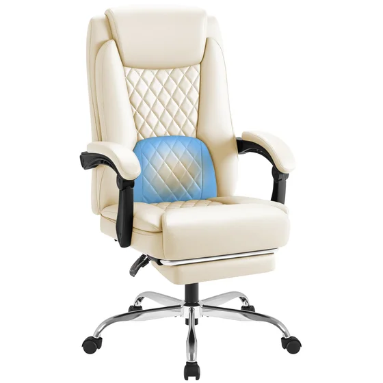 High-Back Office Chair with Footrest