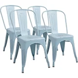 Furmax Distressed Metal Dining Chairs, photo 1