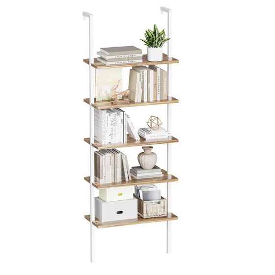 5-Tier Ladder Bookshelf