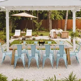 Furmax Distressed Metal Dining Chairs, photo 3