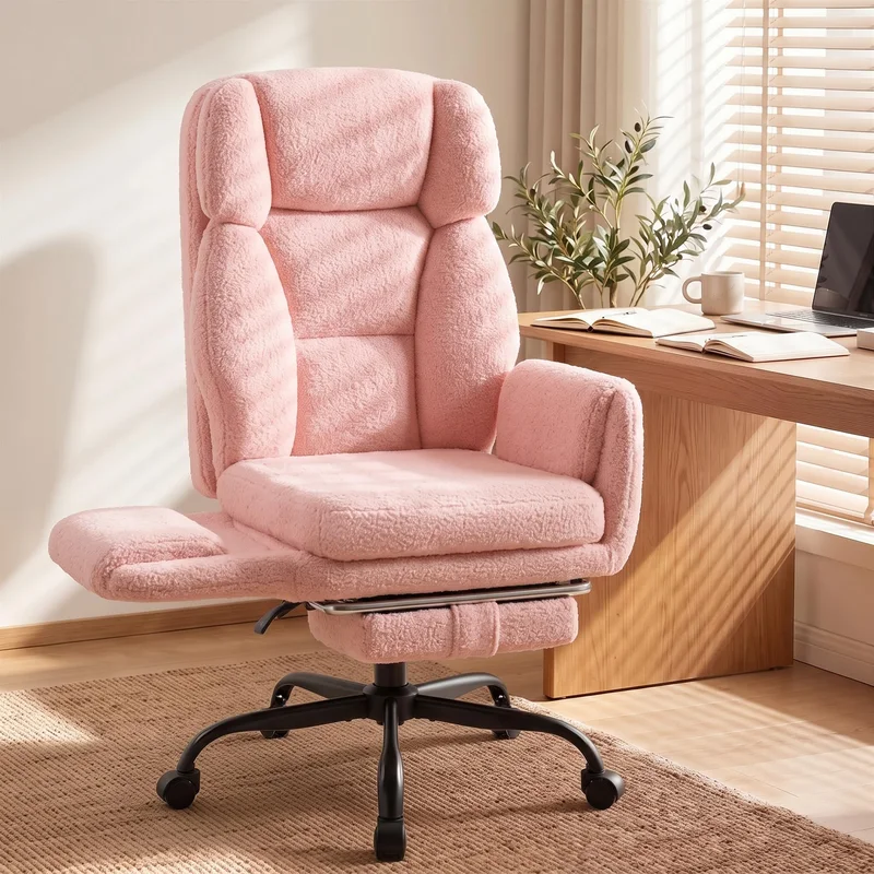 Furmax Criss-Cross Chair, Pink, in a room